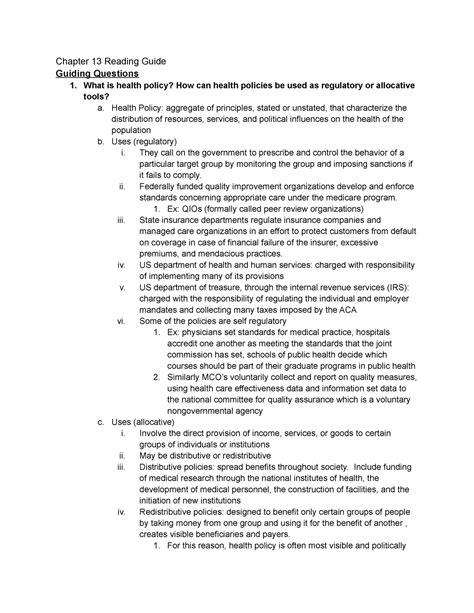 Chapter 13 Reading Guide Chapter 13 Reading Guide Guiding Questions