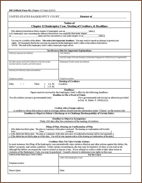 Chapter 7 Bankruptcy Forms Form Resume Examples Moyoamlm2z