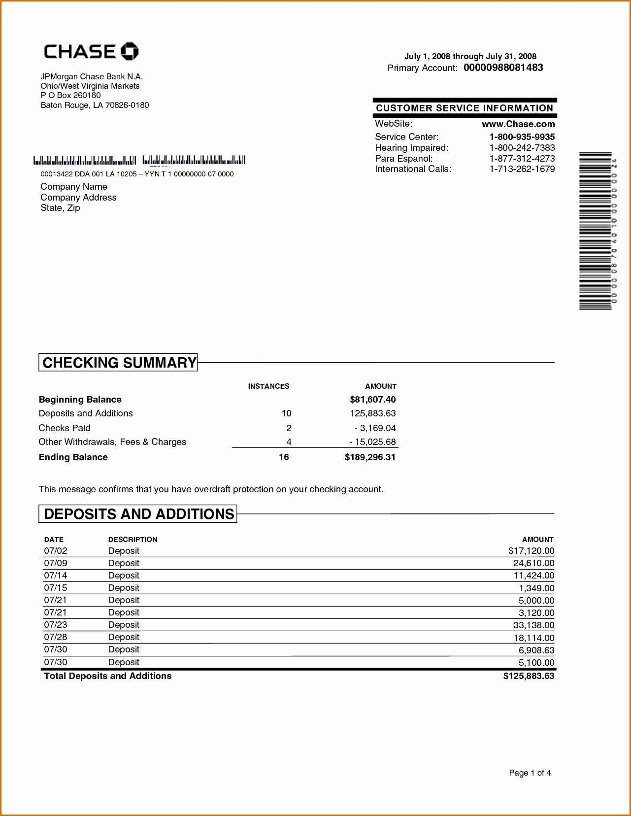 Chase Check Template Awesome Fake Chase Bank Statement Template Chase