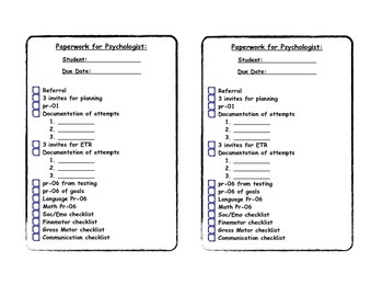 Checklist For Etr Paperwork By The Barnswell Boutique Tpt