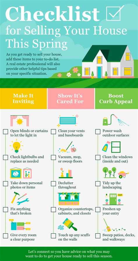 Checklist For Selling Your House This Spring Infographic Hunterdon