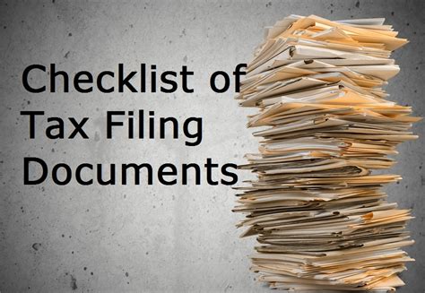 Checklist Of Tax Filing Documents Robergtaxsolutions Com