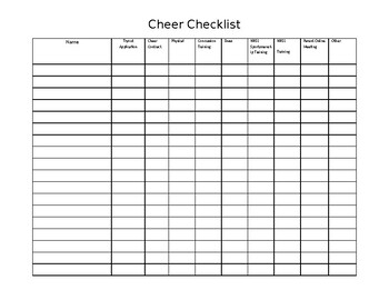 Cheer Checklist Paperwork Turn In By Miss Litton Amp 39 S Hearts Gallery