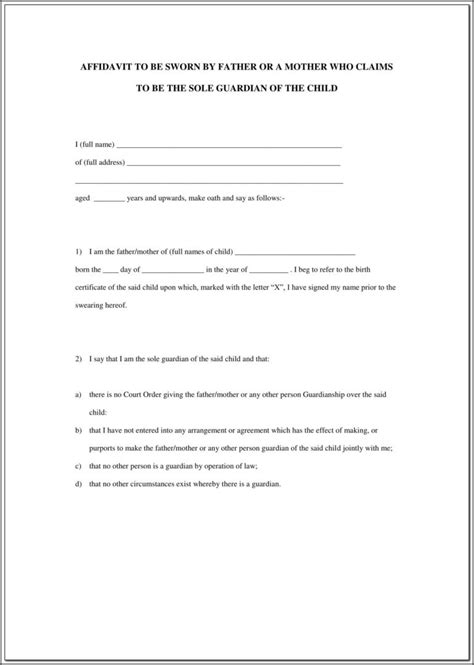 Child Custody Affidavit Template Template 1 Resume Examples Pv9wxlyoy7