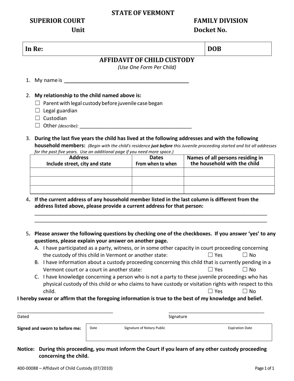 Child Custody Affidavit Template Template 1 Resume Examples Ze129loa8j