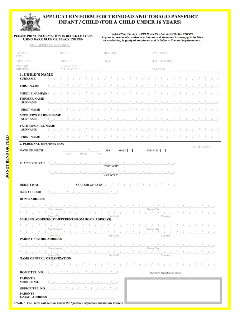 Child Passport Renewal Form Fill Out Sign Online Dochub