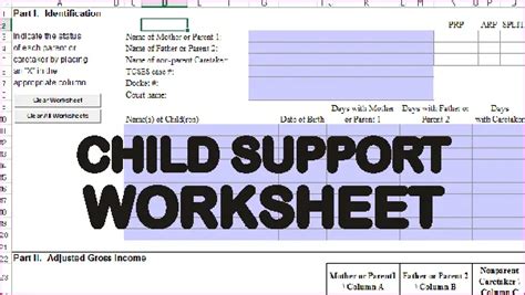 Child Support Worksheet How To Fill It Out Single Parent Club