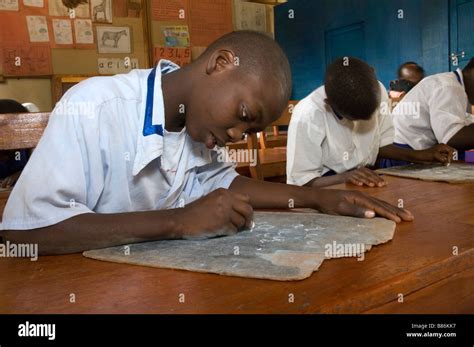 Children With Intellectual Disabilities Writing In School Mabogini Kilimanjaro Region