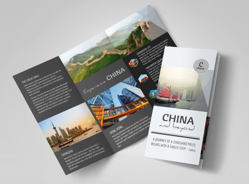 China Travel Tri Fold Brochure Template Mycreativeshop