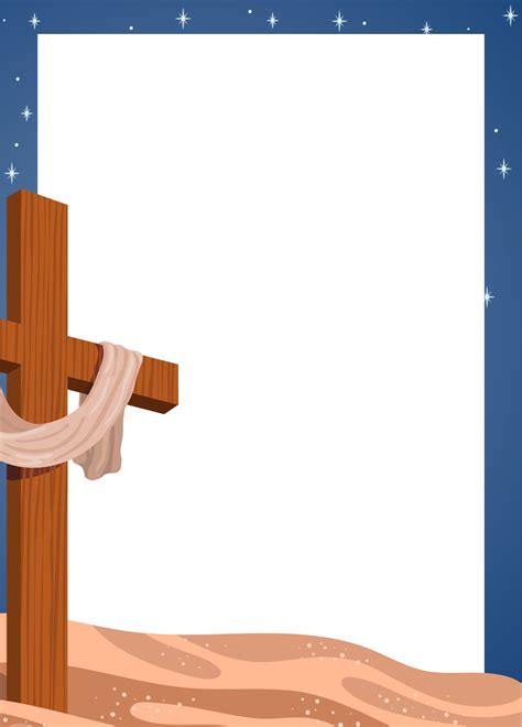 Christian Cross Page Border