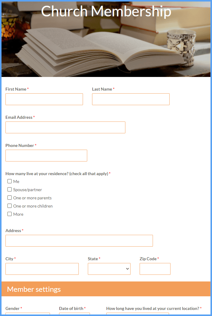 Church Membership Form Templates Pdffiller