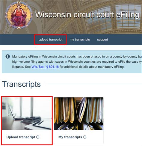 Circuit Court Efiling Common Required Filing Documents Wisconsin