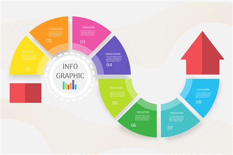 Circular Steps Infographics Business Template Design Stock Vector