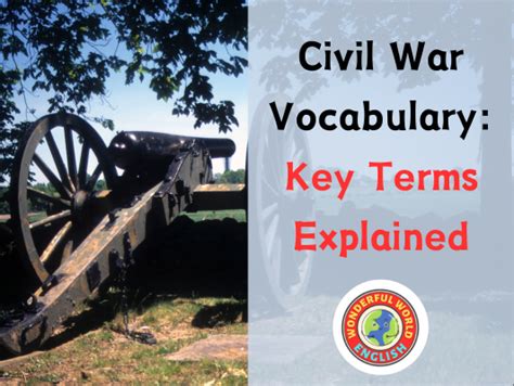 Civil War Vocabulary Key Terms Explained