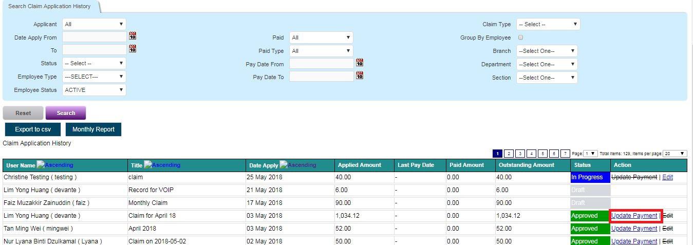 Claim Payment System