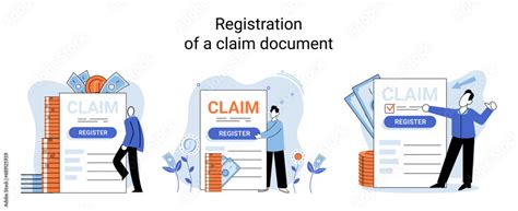 Claim Vector Illustration Complete Claim Form For Insurance Turning Paperwork Into