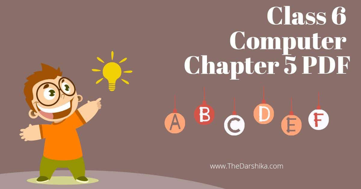 Class 1 Computer Chapter 5 How To Start A Computer