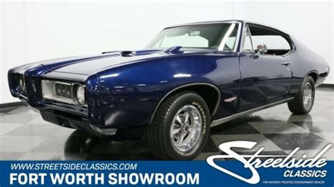 Classic Vintage Gto 400 V8 Auto Blue Phs Docs Pontiac Muscle Car 1968 Used For Sale Photos