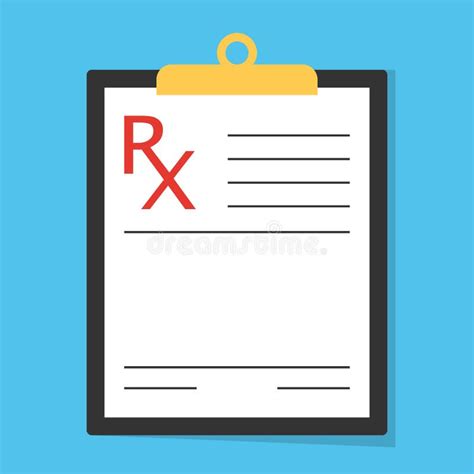 Clipboard With Medical Prescription Stock Vector Illustration Of