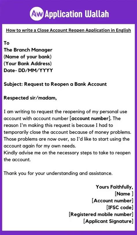 Closed Bank Account Reopen Application In Hindi Amp English