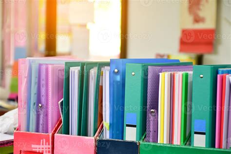 Closeup View Of Paperwork Box For Keeping Various Documents Inside Which Is Placed On The Table