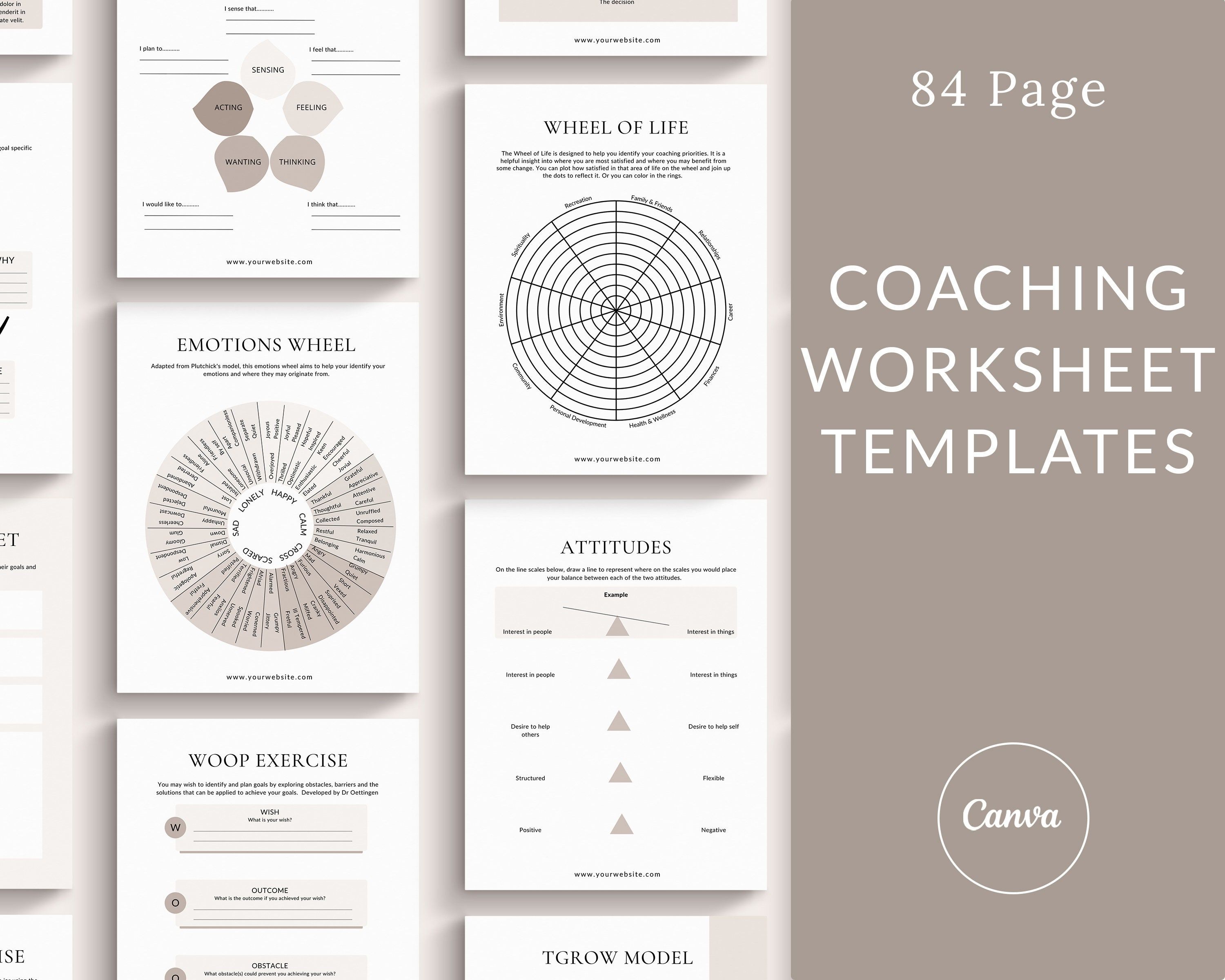 Coaching Worksheet Canva Template Coaching Business Forms Done For