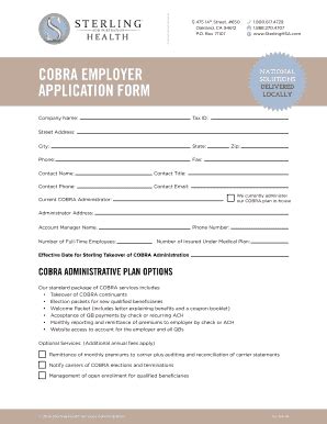 Cobra Application Form