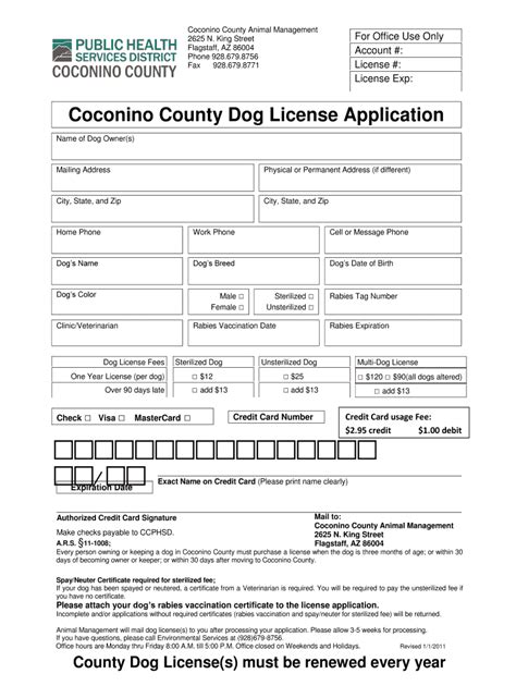 Coconino County Dog License Fill Out Sign Online Dochub