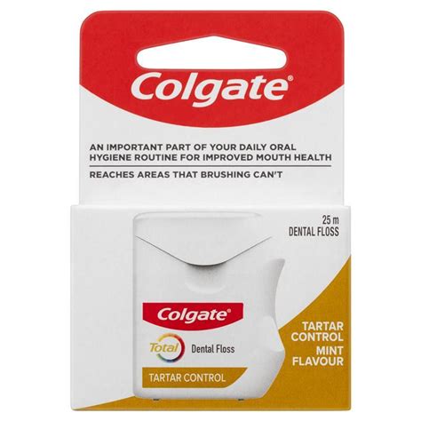 Colgate Dental Floss Tartar Control 25M Slides Easily Without Shredding