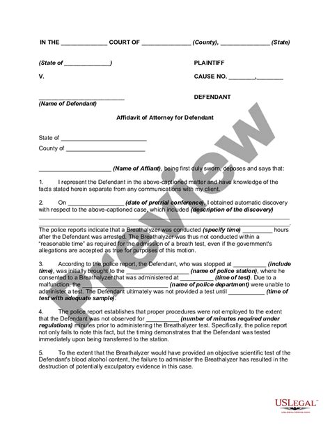 Collin Texas Affidavit In Support Of Motion To Dismiss For Failure To