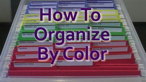 Color Coding How To Organize By Color Youtube