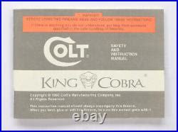 Colt King Cobra Box Oem Case 1993 Manual And More Custom Shop