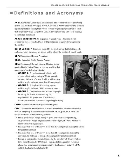 Commercial Border Crossing Guide