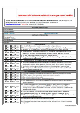 Commercial Kitchen Inspection Checklist Dandk Organizer