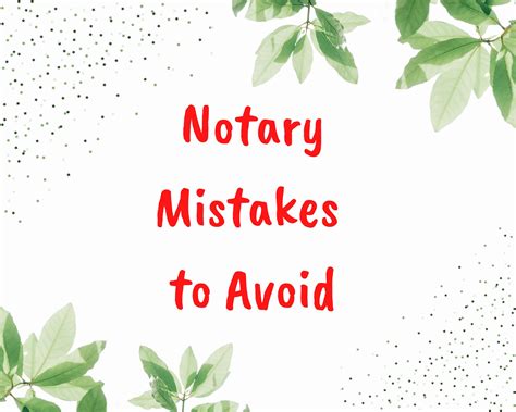 Common Notary Mistakes