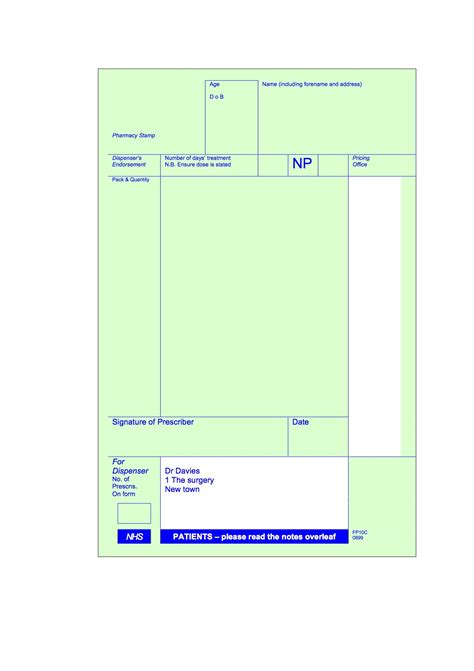 Completion Of An Fp10 Prescription Introduction