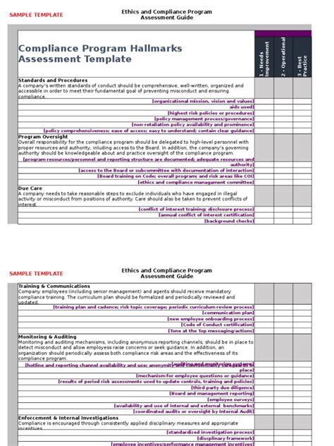 Compliance Plan Template