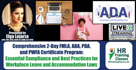 Comprehensive 2 Day Fmla Ada Pda And Pwfa Certificate Program