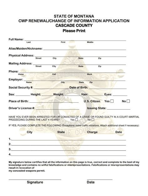 Concealed Carry Permit Paperwork