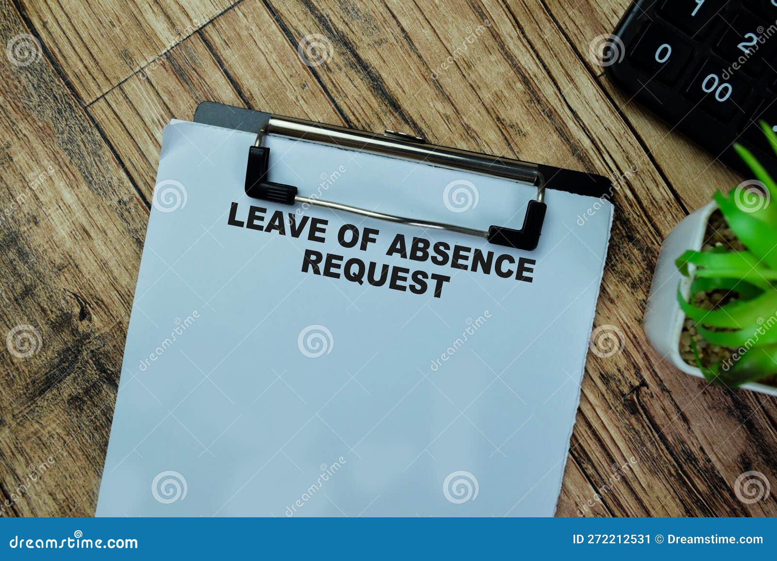 Concept Of Leave Of Absence Request Write On Paperwork Isolated On