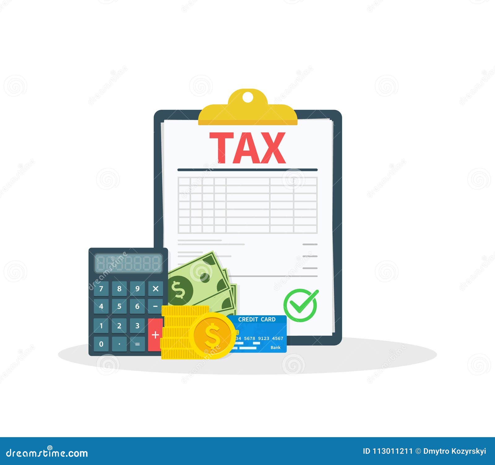 Concept Tax Payment Data Analysis Paperwork Financial Research Report And Calculation Of Tax