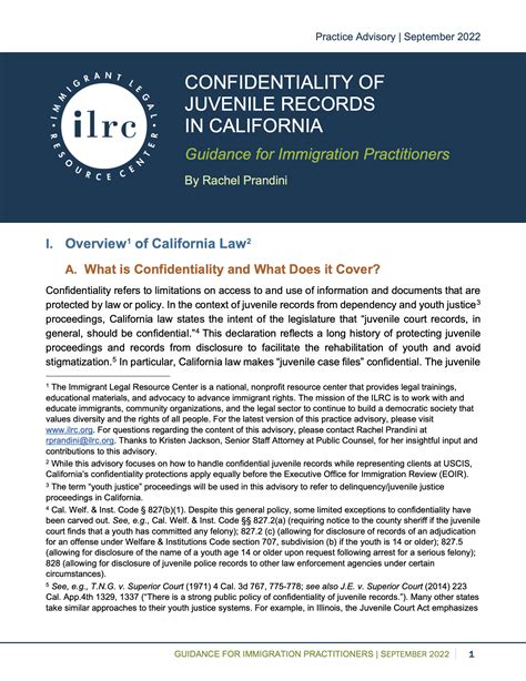 Confidentiality Of Juvenile Records In California Guidance For