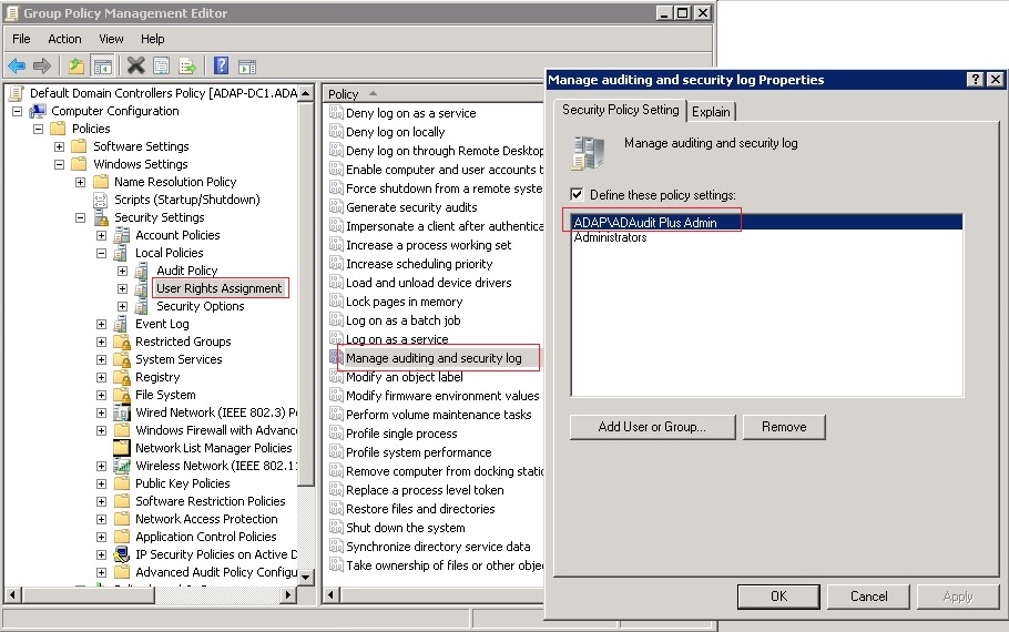 Configuration Of Event Log Gpo Audit Guide Adaudit Plus