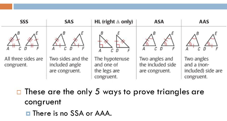 Congruent Triangles Ms Harrison S Math Pages