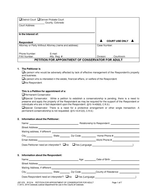 Conservatorship Forms Fillable Online Lasuperiorcourt Application For Mental