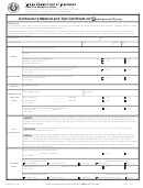 Contractors Material And Test Certificate Fire Alarm And Fire