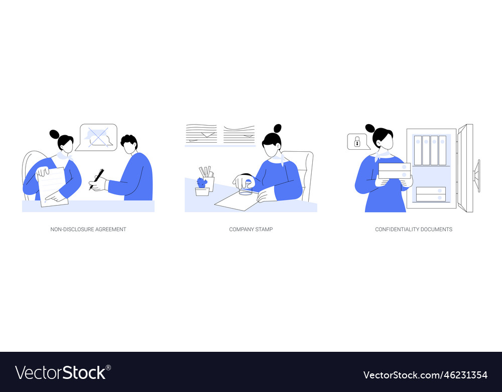 Corporate Business Paperwork Isolated Concept Vector Illustrations Stock Illustration