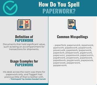 Correct Spelling For Paperwork Infographic Spellchecker Net