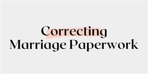 Correcting Marriage Paperwork Celebrant Institute