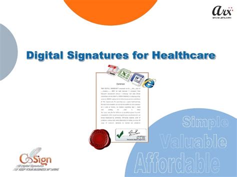 Cosign Digital Signatures For Healthcare